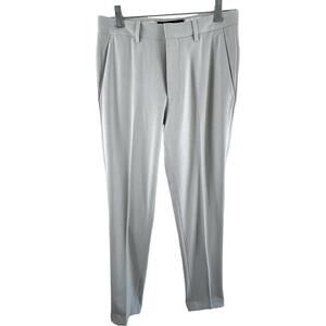 ASOS Gray Checkered Patterned Straight Cuffed Leg Trousers Size 28